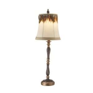   Lamps With Round Softback Feathered Shade 60W Max