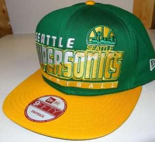 SEATTLE SUPERSONICS Slice & Dice New Era Vintage Snapback Hat  