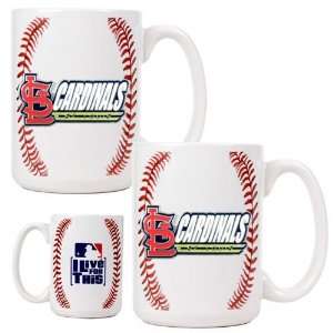  St. Louis Cardinals 2pc Gameball Coffee Mug Set: Sports 
