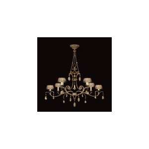   Golden Aura 63 Eight Light Chandelier in Aged Gold Patina: Home