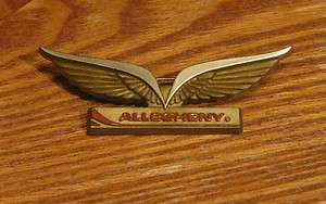 VINTAGE circa 1970s Allegheny Airlines Pilot Wings RARE  