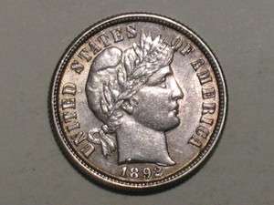 1892 BARBER DIME   US SILVER COIN  