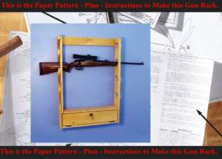 Locking Gun Rack with Ammo Box Pattern Plan #1789 Finished Size 35H x 