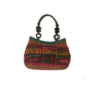  Dizzy Monkey Colorful Butterfly Handbag With Wood Beads 