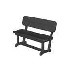   48 Recycled Earth Friendly Park Lane Outdoor Patio Bench   Black