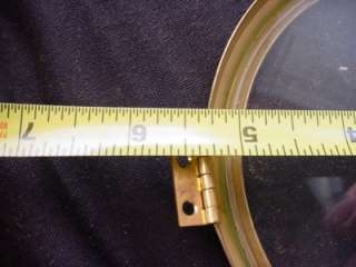Old Replacement Mantle Clock Brass Dial Bezel and Glass with Hinge 5 1 
