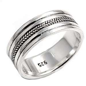  Sterling Silver Ring   8mm Band Width in Sizes 8 14 