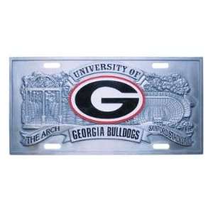  Georgia Bulldogs License Plate 3D