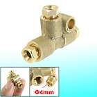 32 brass ferrule compression equal tee connector gold tone
