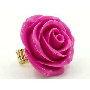  Gothic Princess Victorian Chunky Pink Rose Fashion Ring 