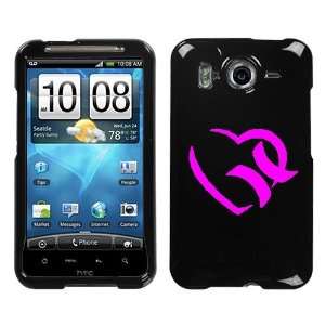  HTC INSPIRE 4G PINK HURLEY HEART ON A BLACK HARD CASE 