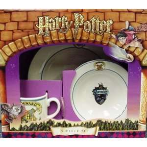  Hogwarts Wedgwood 3 Piece Set Plate, Bowl and Mug: Kitchen 