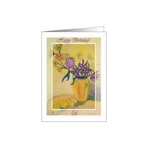  42nd Birthday, Yellow Vase and Flowers Card: Toys & Games