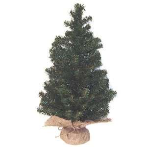   Green Pine Christmas Tree With Burlap Bag Base: Home & Kitchen