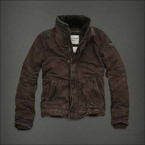 Abercrombie & Fitch NWT Mens Macintyre Bridge Brown Fur Lined Jacket 