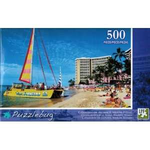 PuzzleBug Catamaran on the Beach. Waikiki, Hawaii 500 Piece Jigsaw 