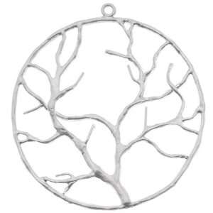   Large Tree In Circle Pendant Link 42.5mm (1): Arts, Crafts & Sewing