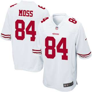 Mens Nike San Francisco 49ers Randy Moss Game White Jersey   NFLShop 