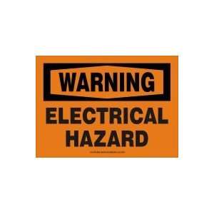  WARNING Labels ELECTRICAL HAZARD Adhesive Vinyl   5 pack 5 