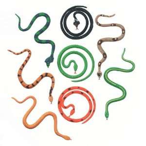  inches Coiled Plastic Snakes Assorted (8 Snakes) Toys & Games