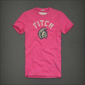 Abercrombie Fitch Men Pink Wolf pond T shirt short sleeve  