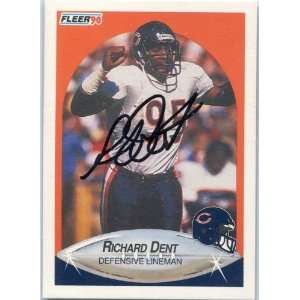  Richard Dent Autographed/Signed 1990 Fleer Card: Sports 