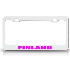  FINLAND Country Steel Auto License Plate Frame Tag Holder 