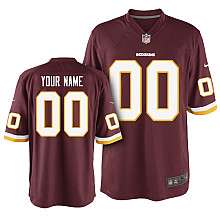   Redskins Youth Customized Game Team Color Jersey   