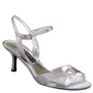Womens Nina Germane Royal Silver Satin Shoes 