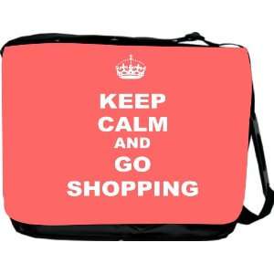  Keep Calm and Go Shopping   Tropical Pink Color Messenger 