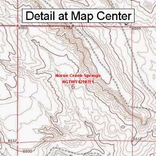 USGS Topographic Quadrangle Map   Horse Creek Springs, Wyoming (Folded 
