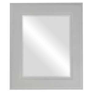  Montreal Rectangle in Linen White Mirror and Frame