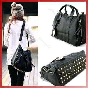 New Women PU Leather Handbag Ladies Shopping Tote Shoulder Big Bag 