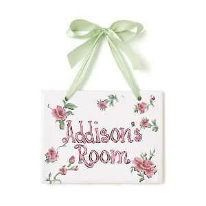 Shabby Chic Roses Name Plaque:  Home & Kitchen