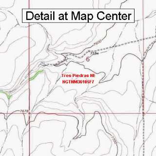 USGS Topographic Quadrangle Map   Tres Piedras NE, New Mexico (Folded 