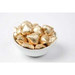 Gold Foiled Milk Chocolate Hearts (5 Pound Bag)