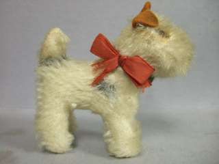 1940 Vintage Antique Miniature Steiff Foxy Fox Terrier Dog w Bell 