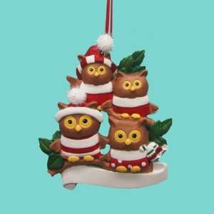  Club Pack of 12 Festive Owl Family of 4 Christmas 