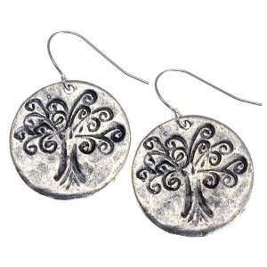   Casting Round Tree of Life Dangle Earrings    Made In The USA Jewelry