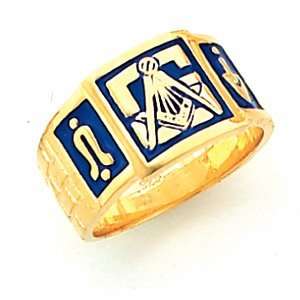  Blue Lodge Ring   Vermeil/Yellow Gold Filled: Jewelry