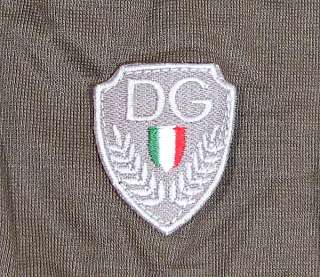 DOLCE & GABBANA Italy Army mens v neck T shirt modal (green/olive 