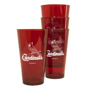  Boelter Plastic Pint Cups 4 pack   St. Louis Cardinals 