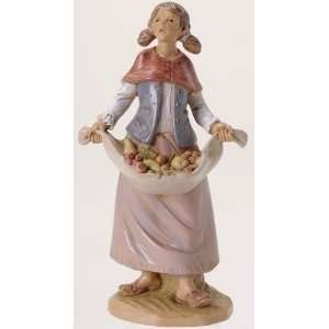 Set of 2 Fontanini 7.5 Keturah Girl with Fruit Nativity Figurines 