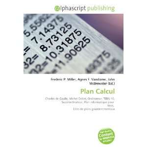  Plan Calcul (French Edition) (9786134053464) Books