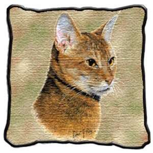 Abyssinian Cat Woven Lap Square (Throw Blanket)