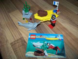 Lego 6555   Schlauchboot mit Taucher, Hai & sonst. Unterw.welt in 