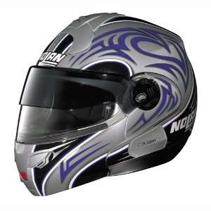  Nolan Helmets N102 SECRET PLAT/BLU LG NOLAN Automotive