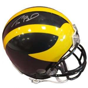 Tom Brady Signed Mini Helmet Michigan Wolverines NCAA:  
