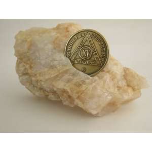  Natural Stone Sobriety Token Display 