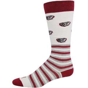   Alabama Crimson Tide White Striped Logo Tube Socks: Sports & Outdoors